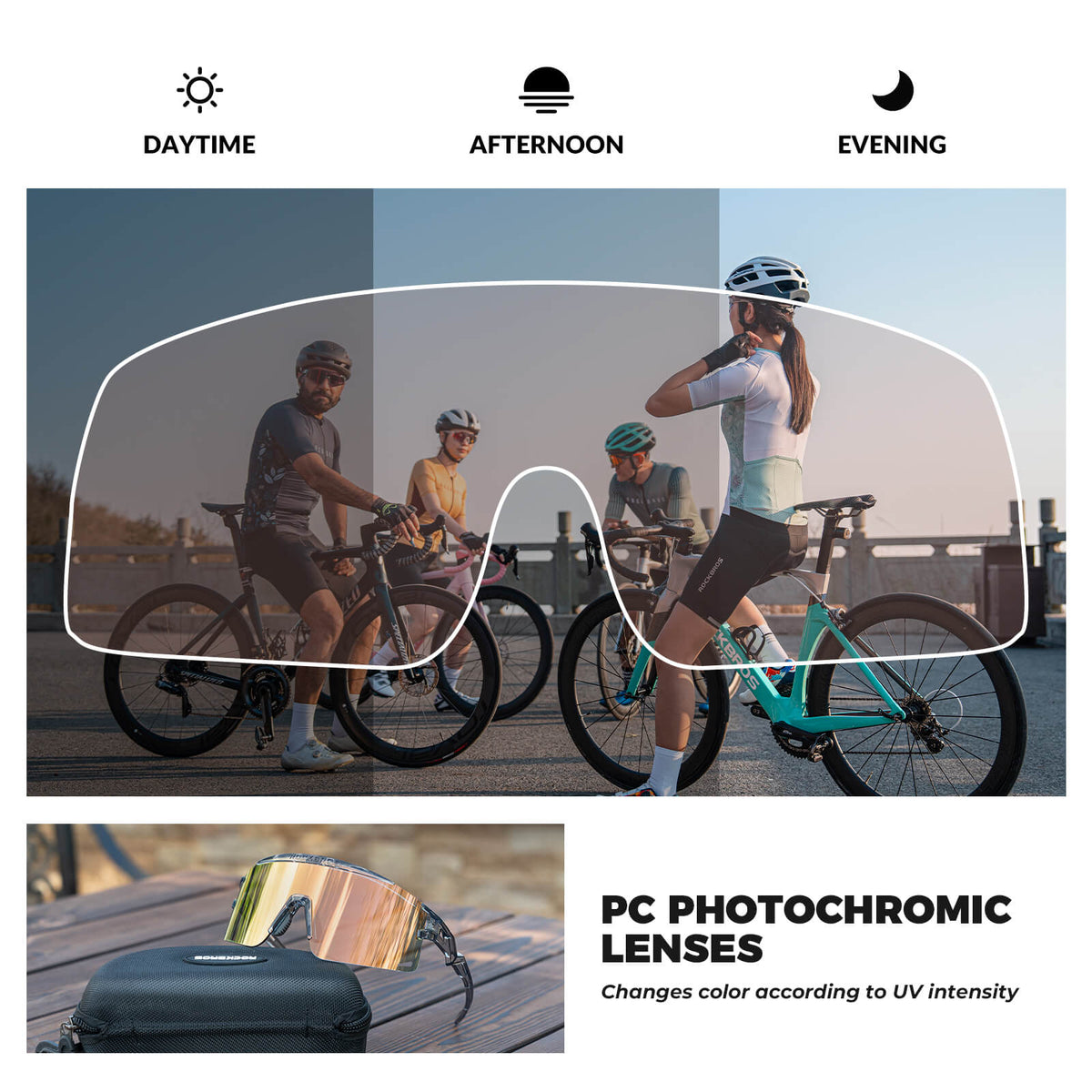 Half Frame Photochromic Sunglasses