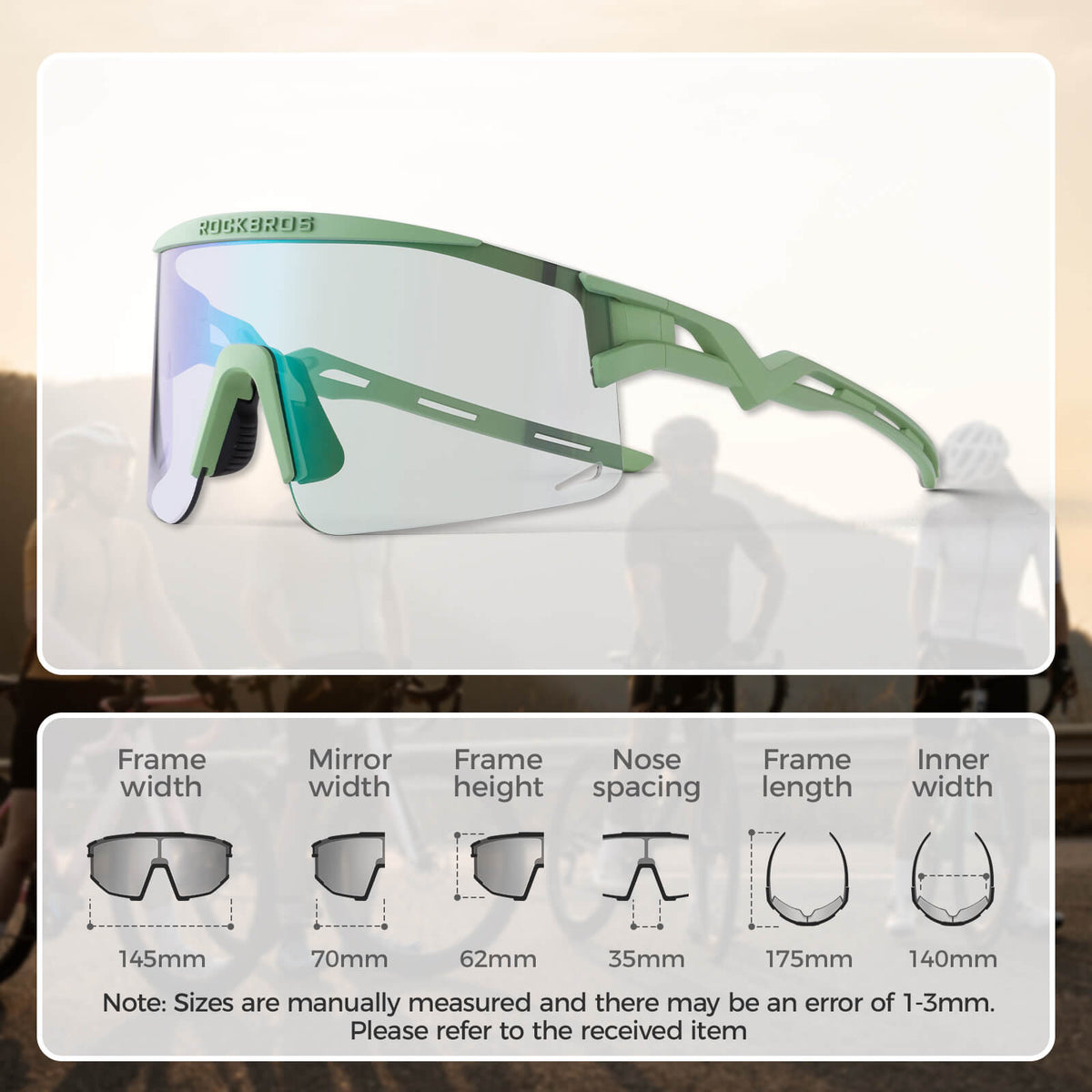 Half Frame Photochromic Sunglasses