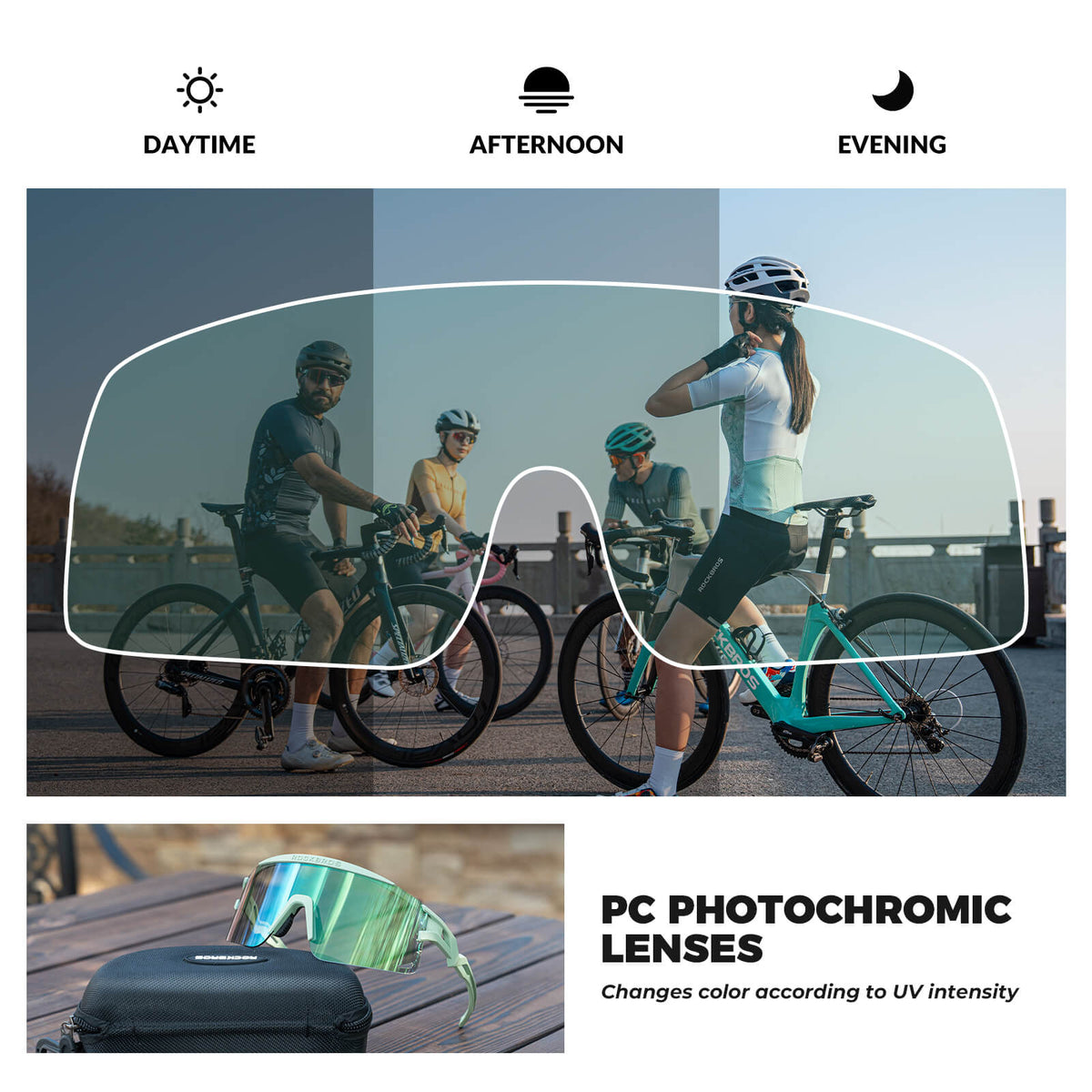 Half Frame Photochromic Sunglasses