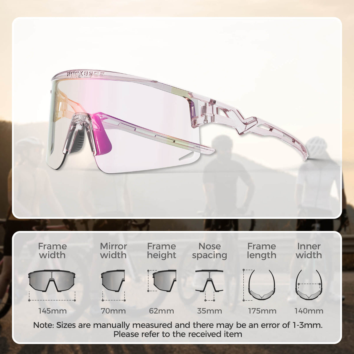 Half Frame Photochromic Sunglasses