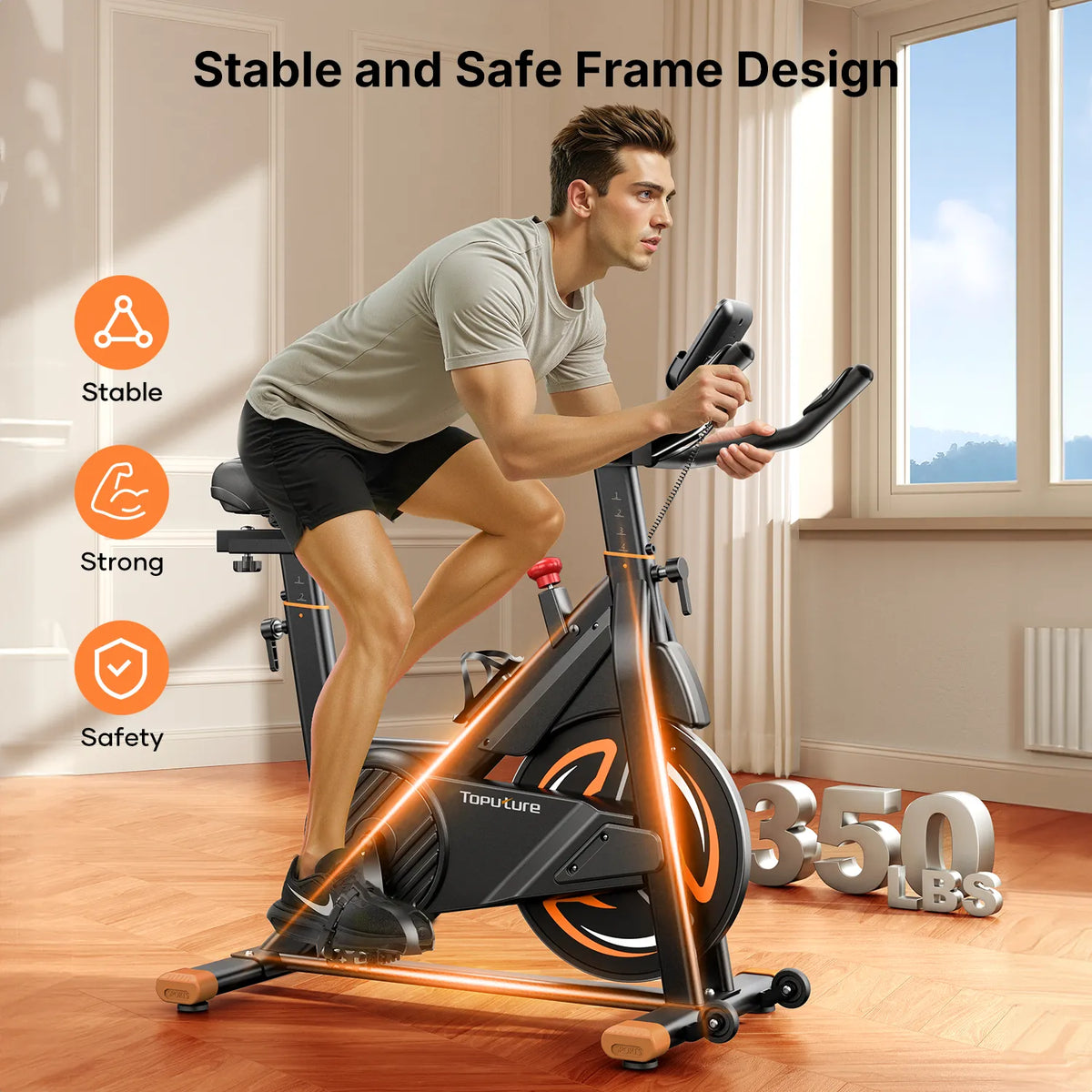 Smart Exercise Bike with Heart Monitor