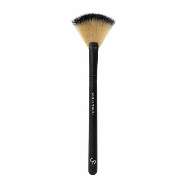 Golden Rose Makeup Fan Brush