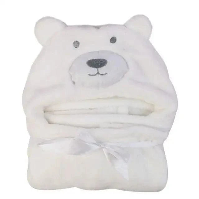Unique Bear Shaped Baby Hooded Bathrobe