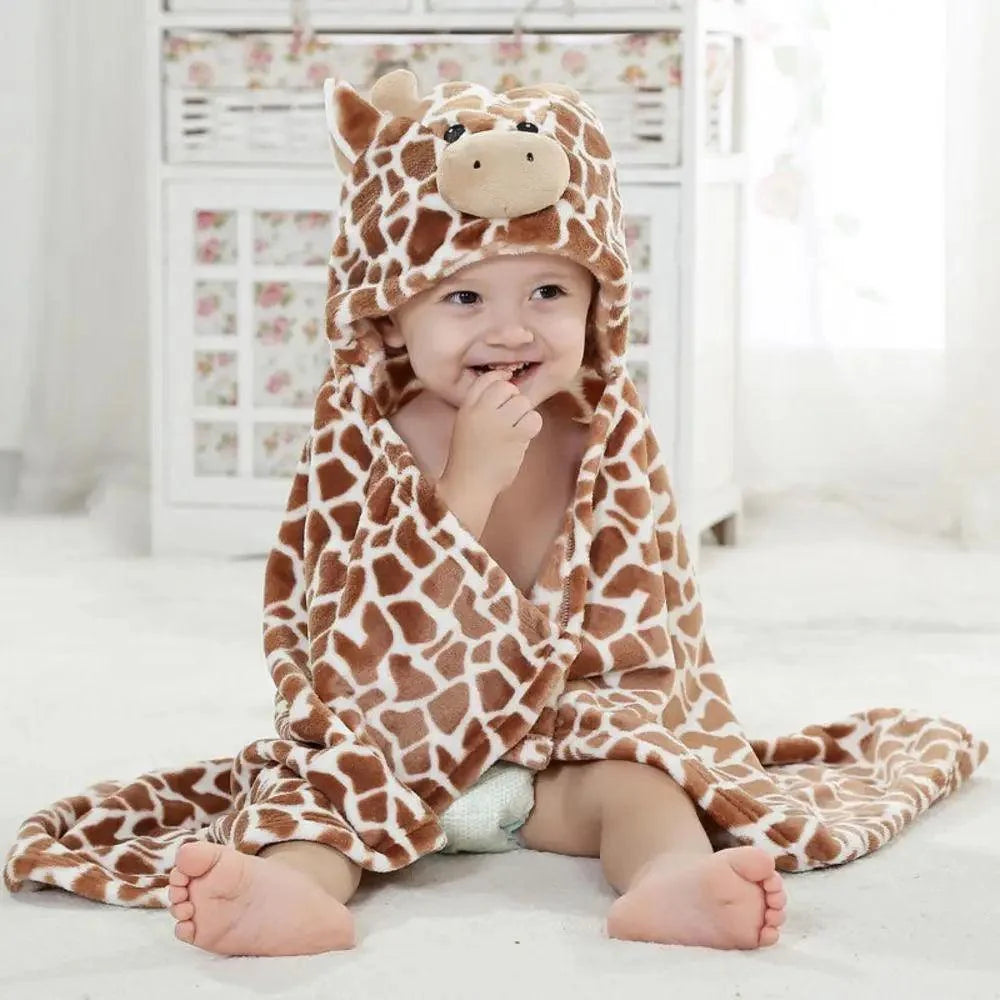 Unique Bear Shaped Baby Hooded Bathrobe