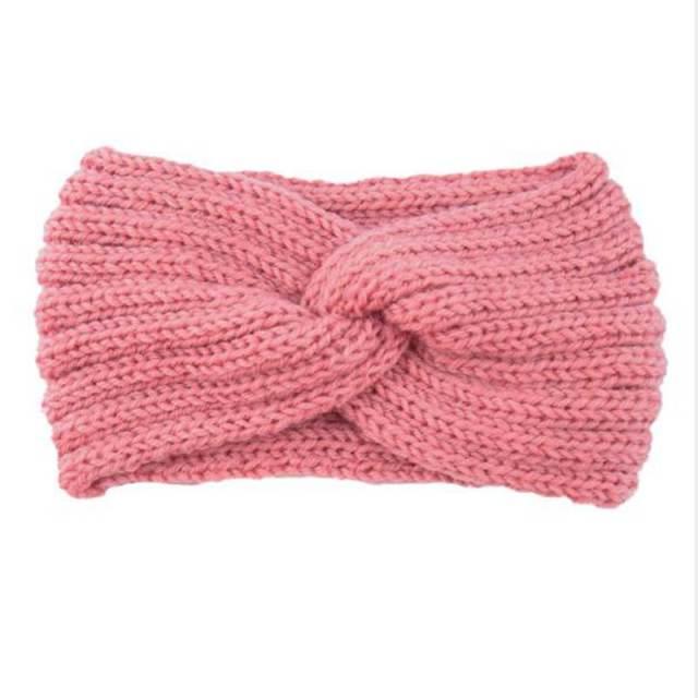 Wide Knitted Headband with Bow