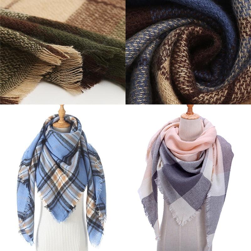 Soft Plaid Cashmere Scarf