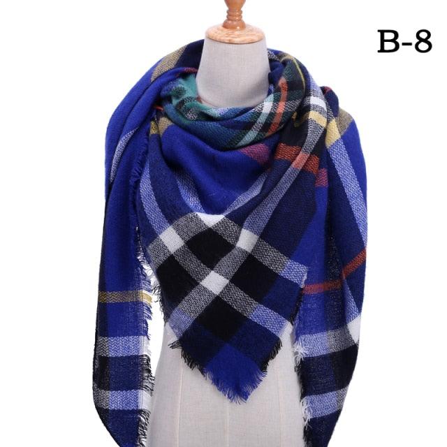 Soft Plaid Cashmere Scarf