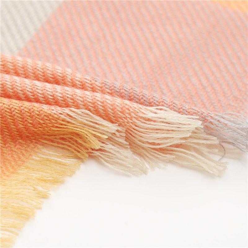 Soft Plaid Cashmere Scarf