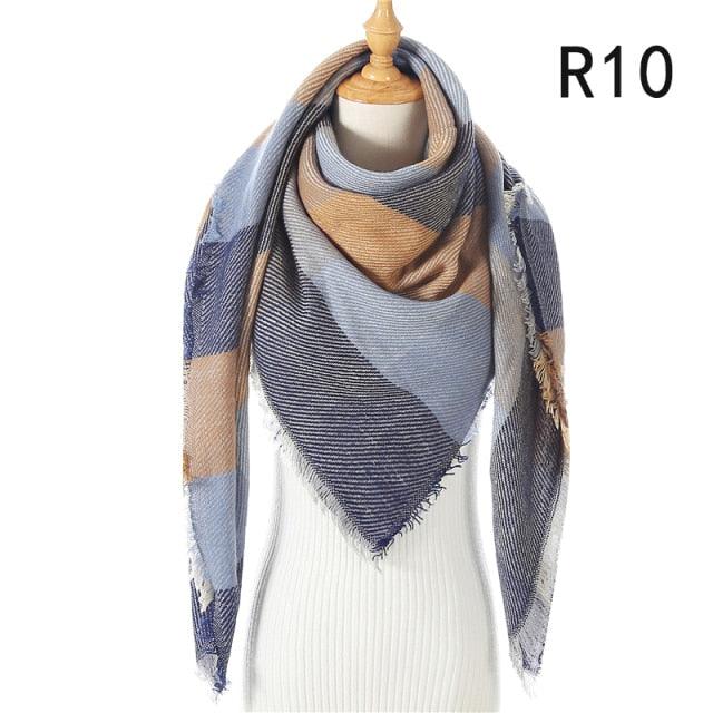 Soft Plaid Cashmere Scarf