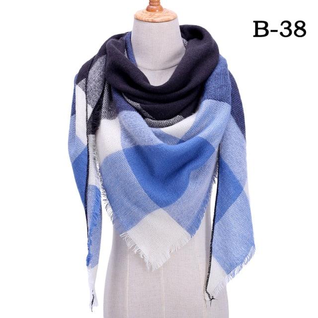 Soft Plaid Cashmere Scarf