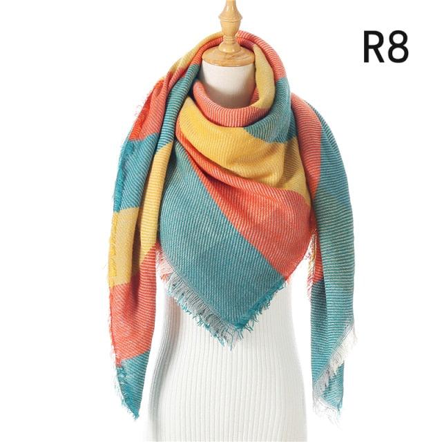Soft Plaid Cashmere Scarf