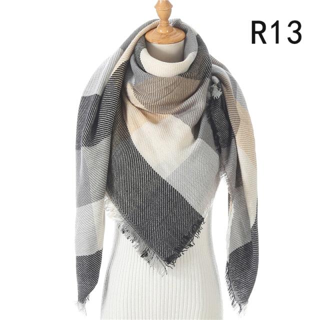 Soft Plaid Cashmere Scarf
