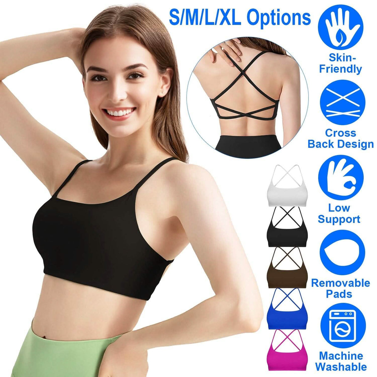 Women Cross-Back Sport Bras