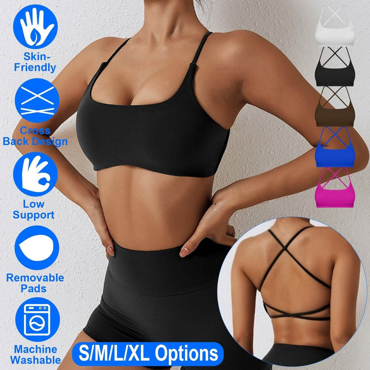 Women Cross-Back Sport Bras