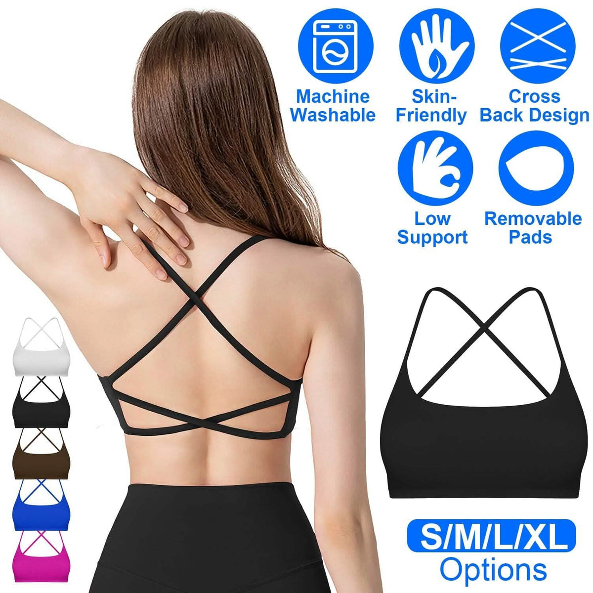 Women Cross-Back Sport Bras